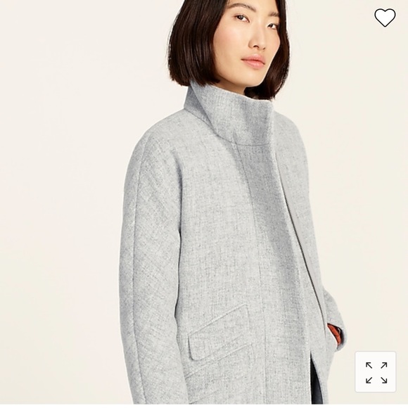 NWT J. Crew Cocoon Coat in Italian stadium-cloth wool - Picture 3 of 9